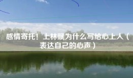 感情寄托！上林赋为什么写给心上人（表达自己的心声）