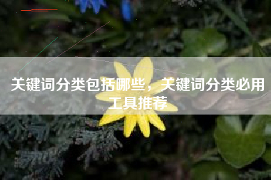 关键词分类包括哪些，关键词分类必用工具推荐