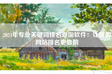 2024年专业关键词排名查询软件：让你的网站排名更靠前